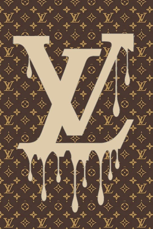 Louis Vuitton Dripping Logo Pattern by Julie Schreiber wall art