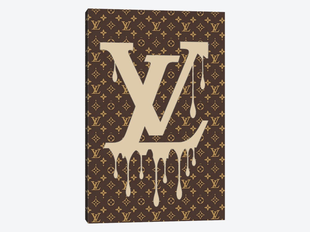 Louis Vuitton Dripping Logo Pattern by Julie Schreiber 1-piece Canvas Artwork