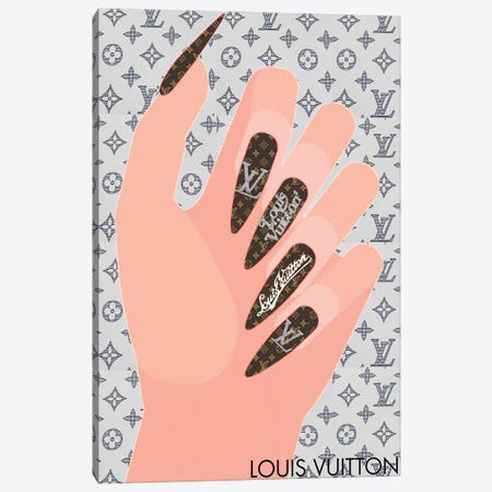 Louis Vuitton Logo Nails Canvas Print #JUE99} by Julie Schreiber Art Print