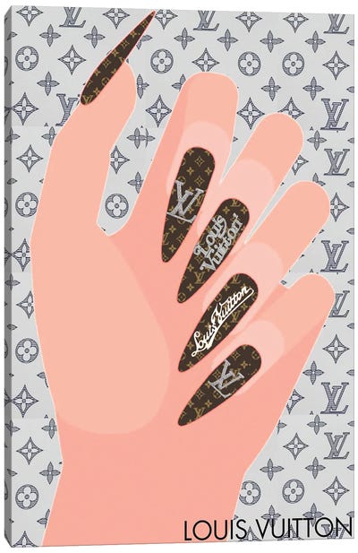 Louis Vuitton Logo Nails Canvas Art Print - Julie Schreiber