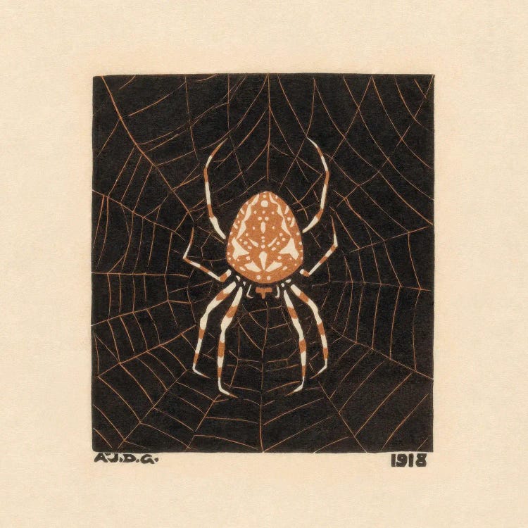 Spider in a Web, 1918 by Julie De Graag wall art