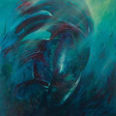 Seas of Tranquility II by Julie Ann Scott framed canvas print