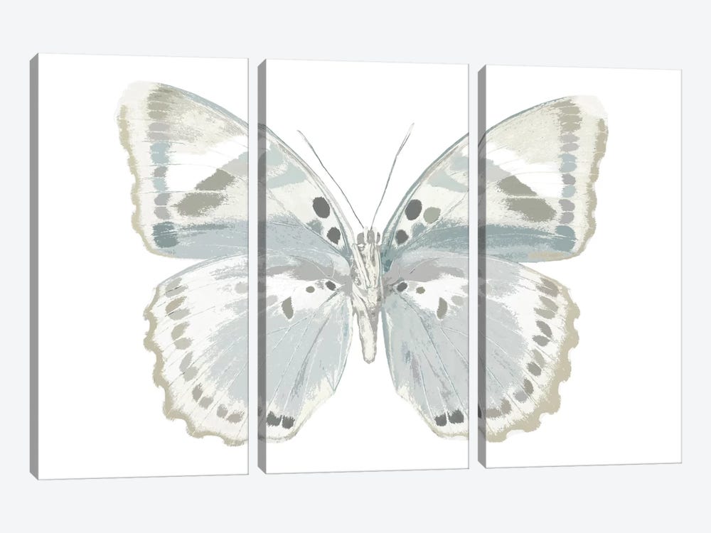 Butterfly In Mandarin by Julia Bosco 3-piece Canvas Art Print