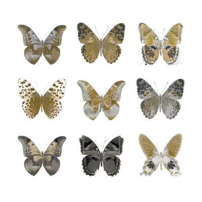 Butterfly Study In Gold I by Julia Bosco multi panel art