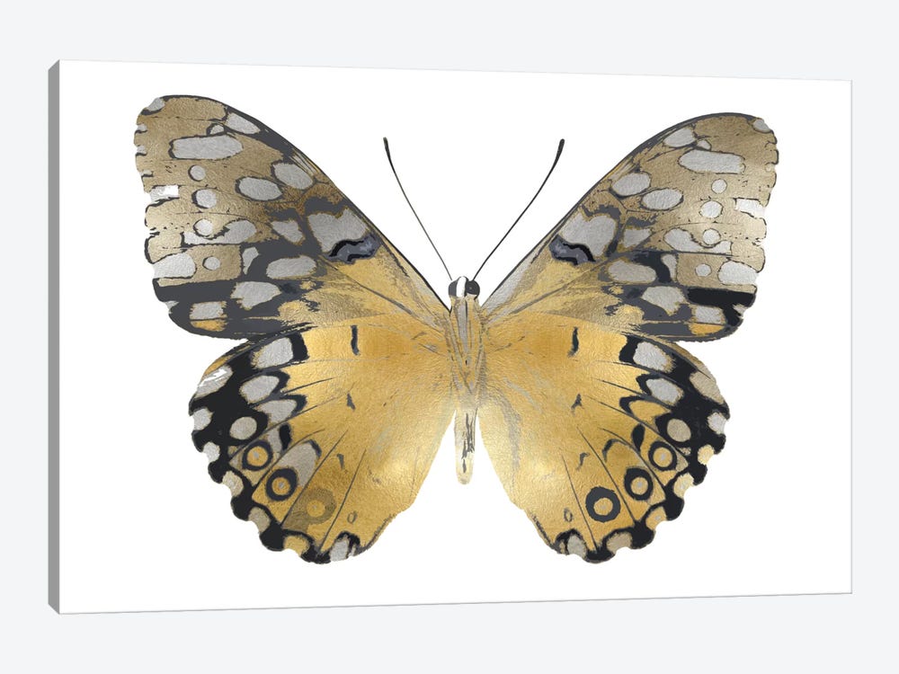 Golden Butterfly I by Julia Bosco 1-piece Canvas Art Print