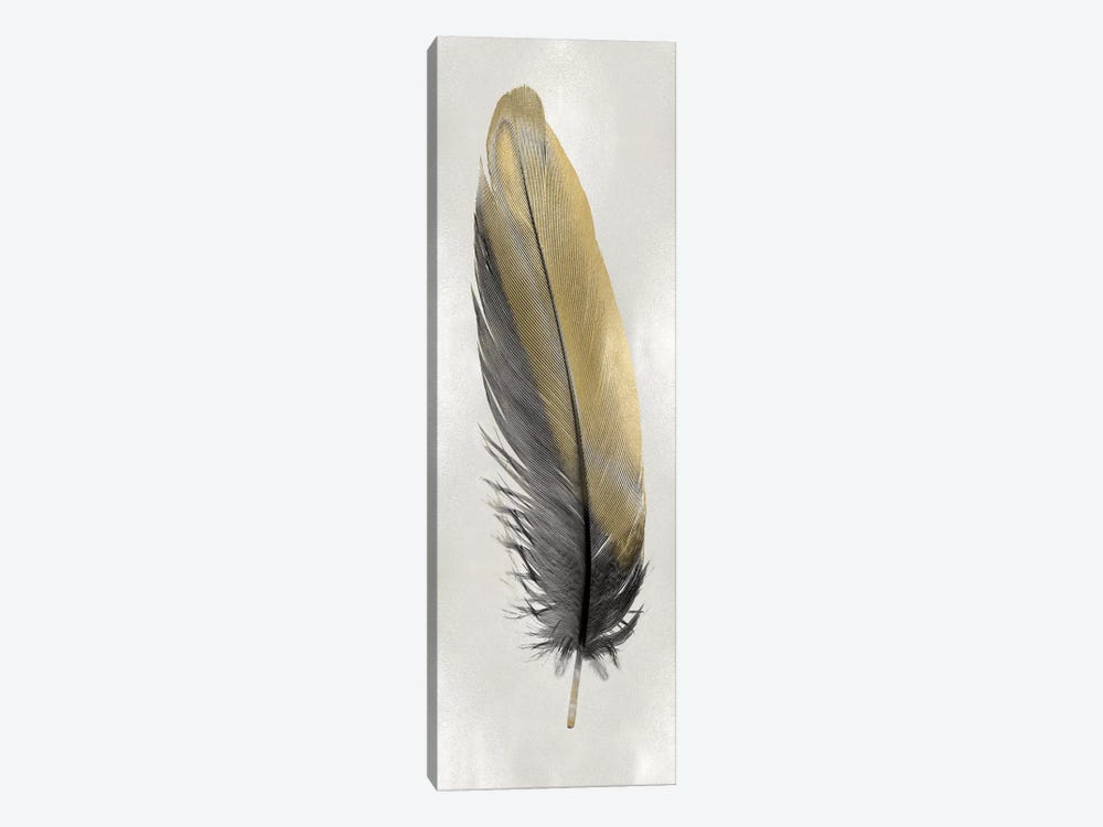 Gold Feather On Silver I by Julia Bosco 1-piece Art Print