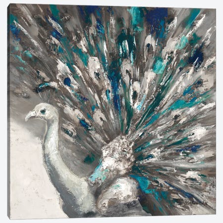 Proud Peacock II Canvas Print #JUM28} by Julianne Marcoux Canvas Artwork