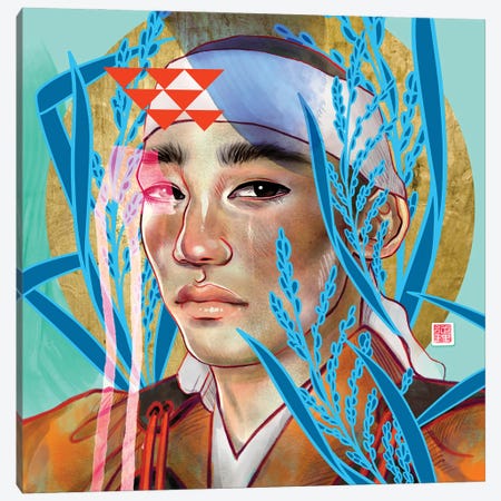 Crying Samurai Canvas Print #JUR36} by JUURI Canvas Art Print