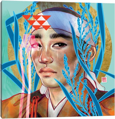 Crying Samurai Canvas Art Print - JUURI