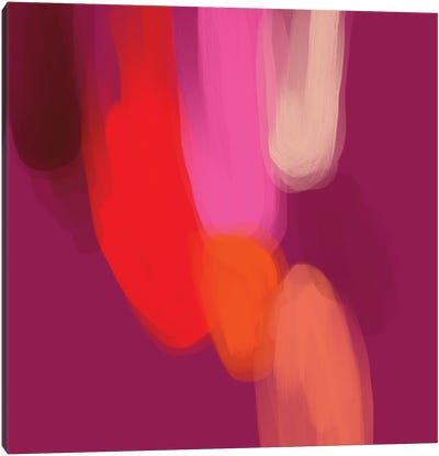 Hot Lips Canvas Art Print - Purple Abstract Art