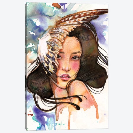Eagles Feather Canvas Print #JUR4} by JUURI Canvas Art