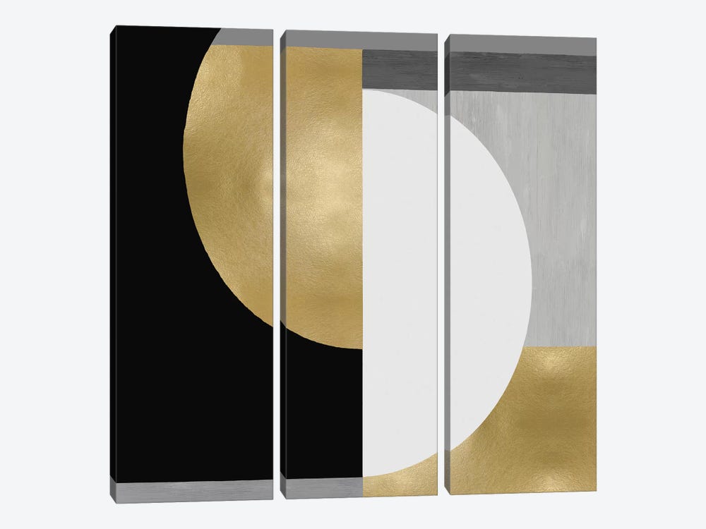 Balanced in Gold II by Justin Thompson 3-piece Canvas Print