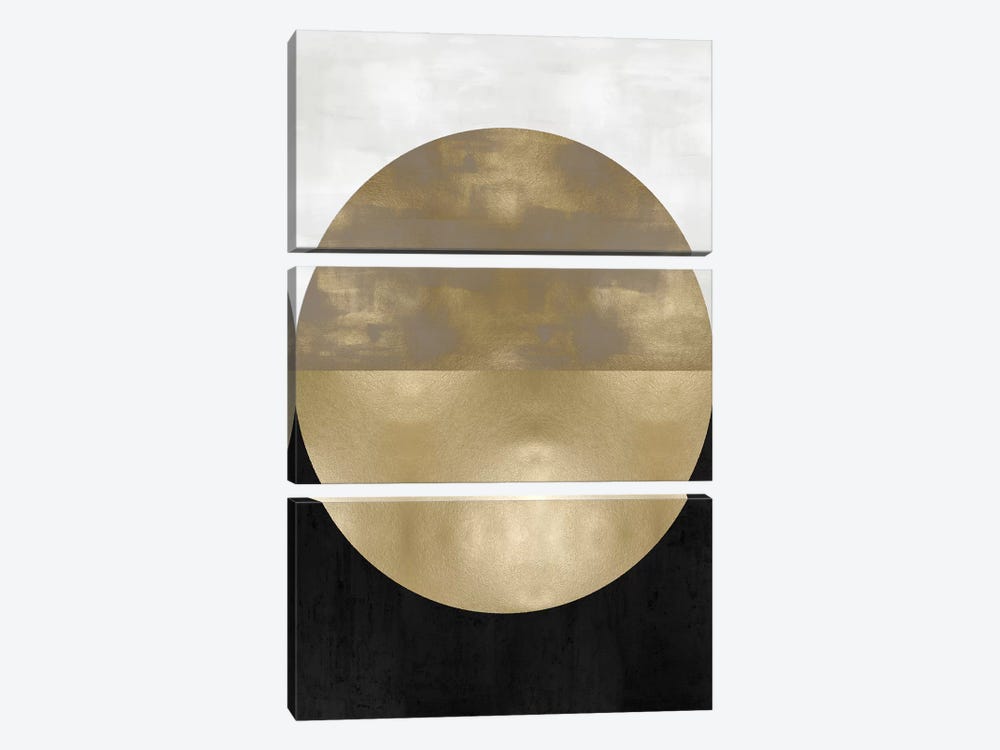 Gold Sphere by Justin Thompson 3-piece Canvas Artwork
