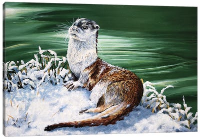 Otters Realm Canvas Art Print - Julian Wheat