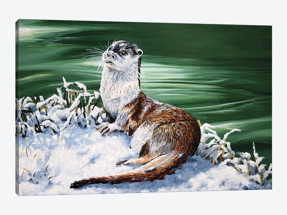 Otters Realm by Julian Wheat 1-piece Canvas Art Print