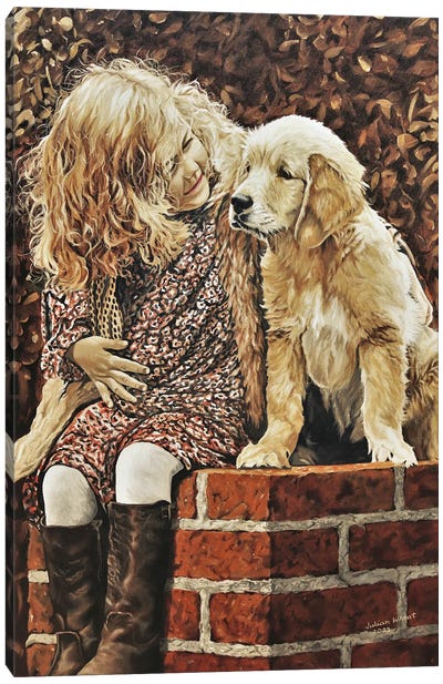 Companionship Canvas Art Print - Golden Retriever Art