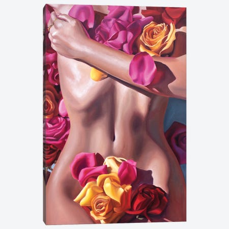 Floral Nude Canvas Print #JUY12} by Julia Ryan Canvas Art Print