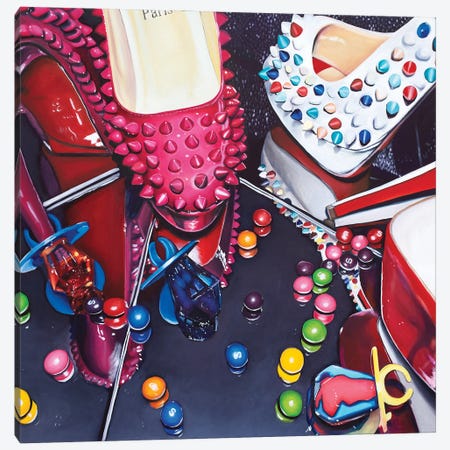 Louboutins & Ring Pops Canvas Print #JUY13} by Julia Ryan Art Print