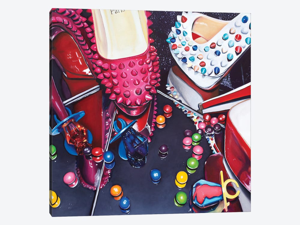 Louboutins & Ring Pops by Julia Ryan 1-piece Canvas Art