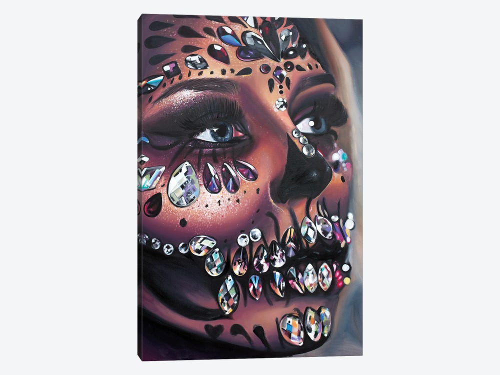 Candy Skull by Julia Ryan 1-piece Canvas Art Print