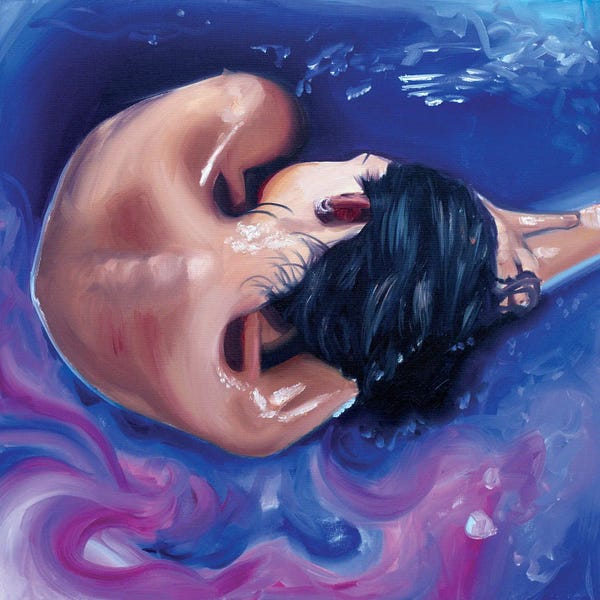 Calm Beneath The Surface: Purple II by Julia Ryan