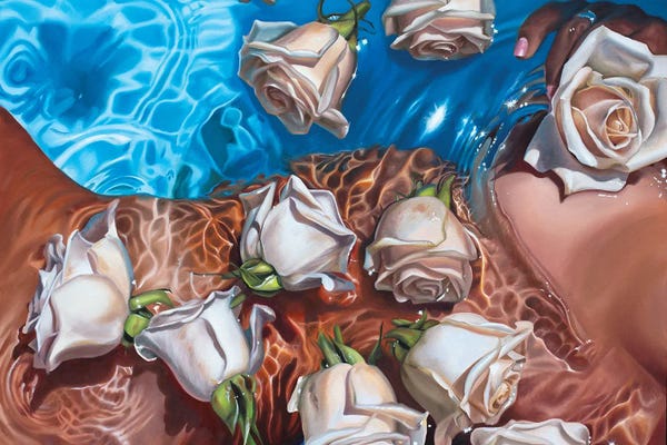 Calm Beneath The Surface: Rose Water by Julia Ryan