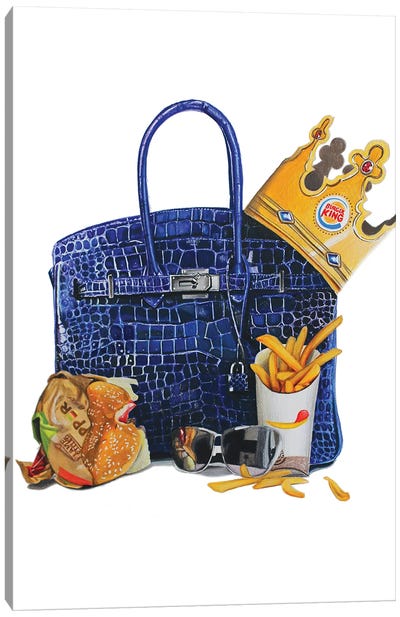 Burger King Birkin Canvas Art Print - Fashion is Life