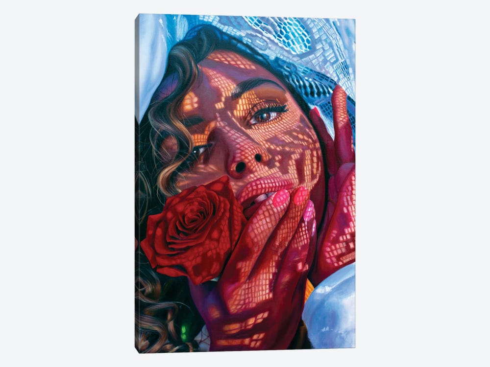 Nicole Through Lace by Julia Ryan 1-piece Art Print
