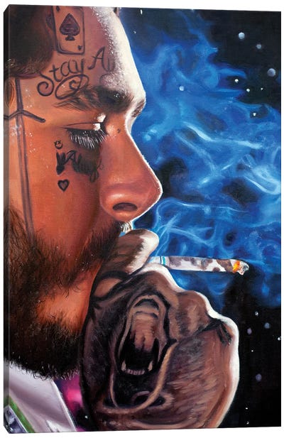 Post Canvas Art Print - Smoking Art