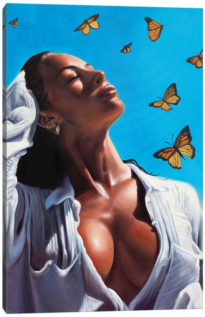 Butterflies In Flight Canvas Art Print