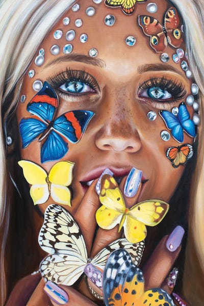 Hyperreal Portraits: Butterfly Kiss by Julia Ryan