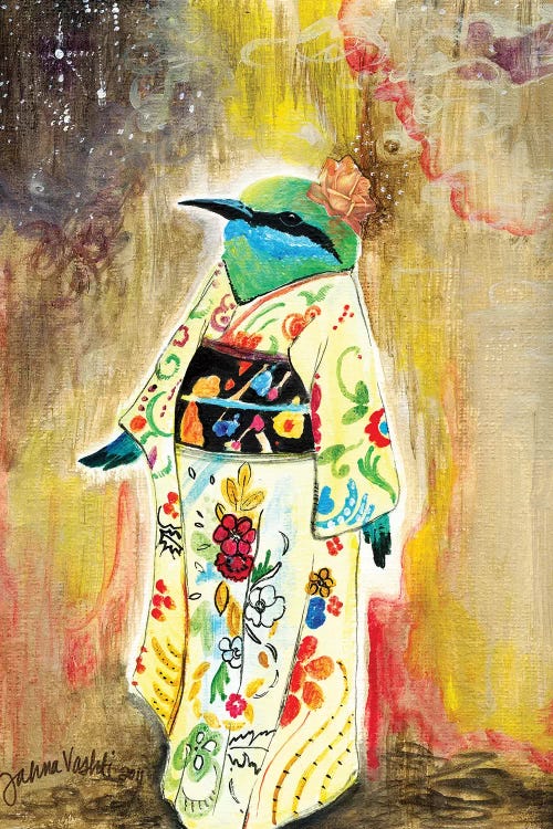 Kimono Bird by Jahna Vashti wall art