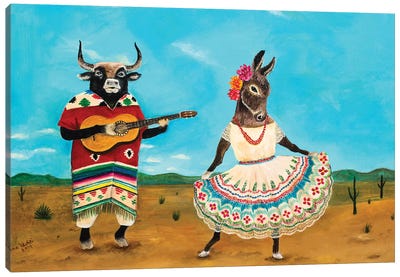 La Serenata de la Burra Canvas Art Print - Mexican Culture