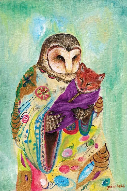 Mother Owl by Jahna Vashti wall art