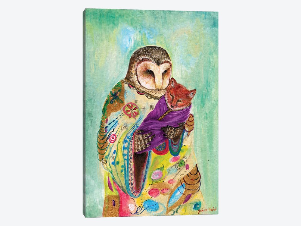 Mother Owl by Jahna Vashti 1-piece Canvas Art Print