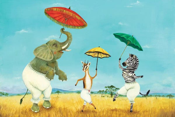 Zebras: Pantaloons and Parasols by Jahna Vashti