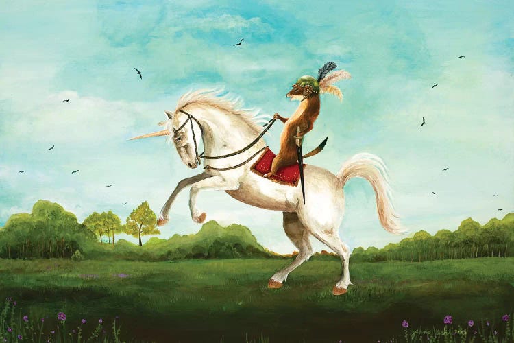 Sir Weasel's Advance by Jahna Vashti wall art