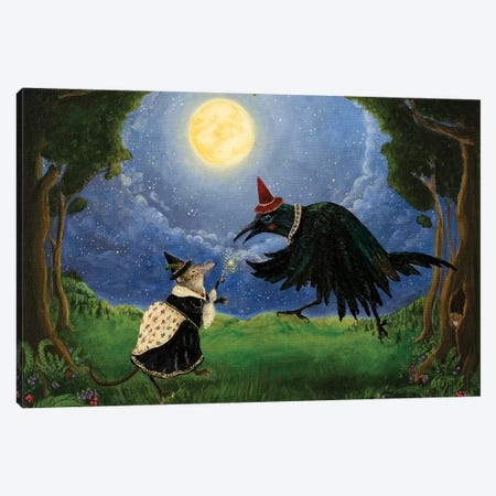 The Shrew and the Crow Canvas Print #JVA34} by Jahna Vashti Canvas Art