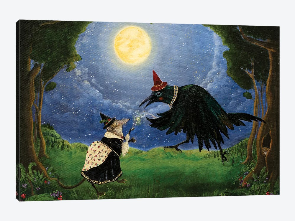 The Shrew and the Crow by Jahna Vashti 1-piece Art Print