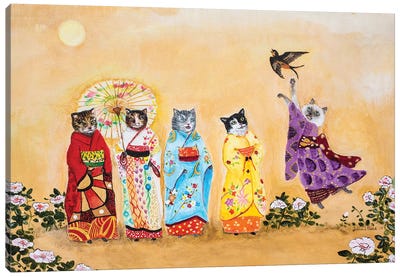 Warui Kiti Canvas Art Print - Chinese Décor