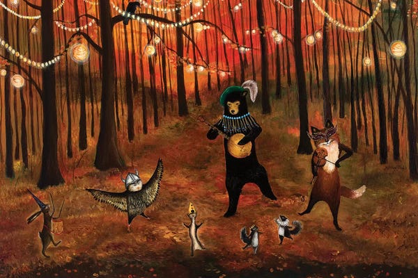 Kids Animal Art: Autumn Splendor by Jahna Vashti