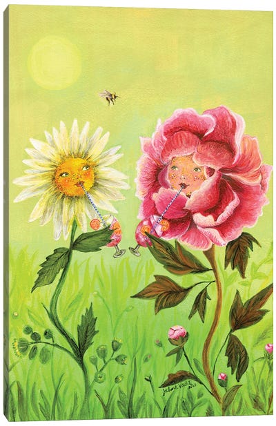 Happy Hour Flowers Canvas Art Print - Pre-K & Kindergarten