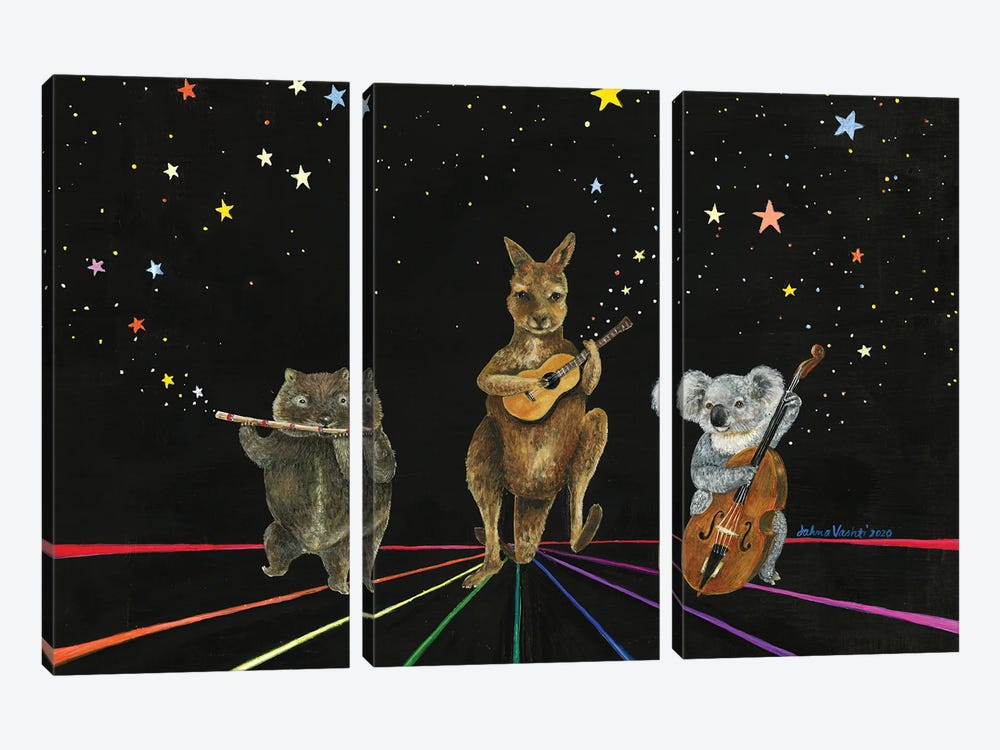 Starlight Jamboree by Jahna Vashti 3-piece Canvas Art