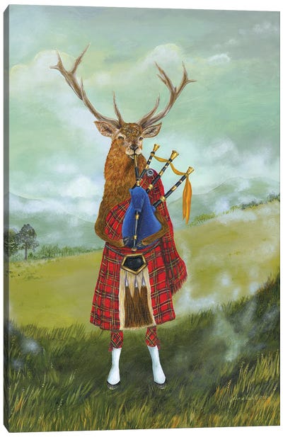 Angus Of Stagland Canvas Art Print - Deer Art