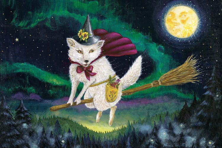 Moon Fox Magick by Jahna Vashti wall art