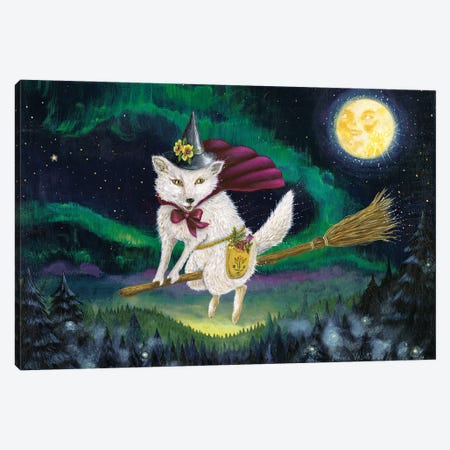 Moon Fox Magick Canvas Print #JVA48} by Jahna Vashti Canvas Art
