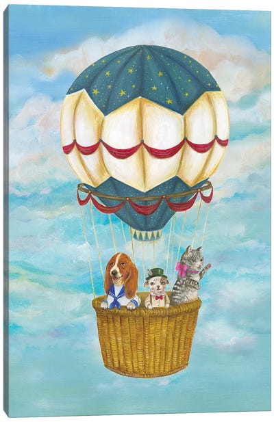 Up Up & Away Canvas Art Print - Hot Air Balloon Art