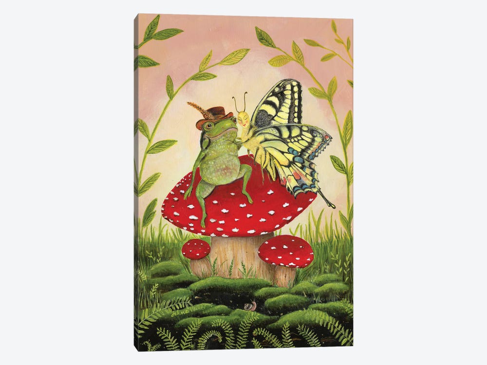 Toadstool Sweethearts by Jahna Vashti 1-piece Canvas Art Print