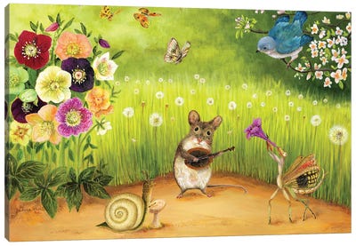 Garden Gig (Updated) Canvas Art Print - Mouse Art