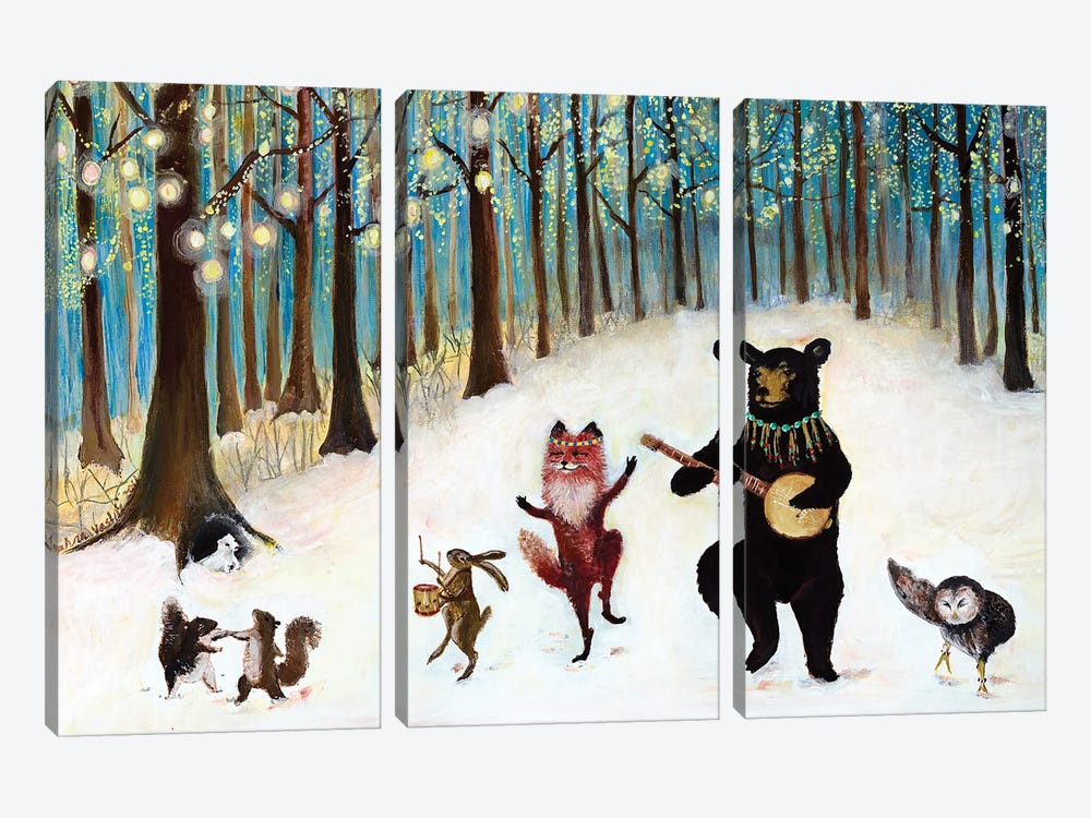 Forest Festivities by Jahna Vashti 3-piece Canvas Print